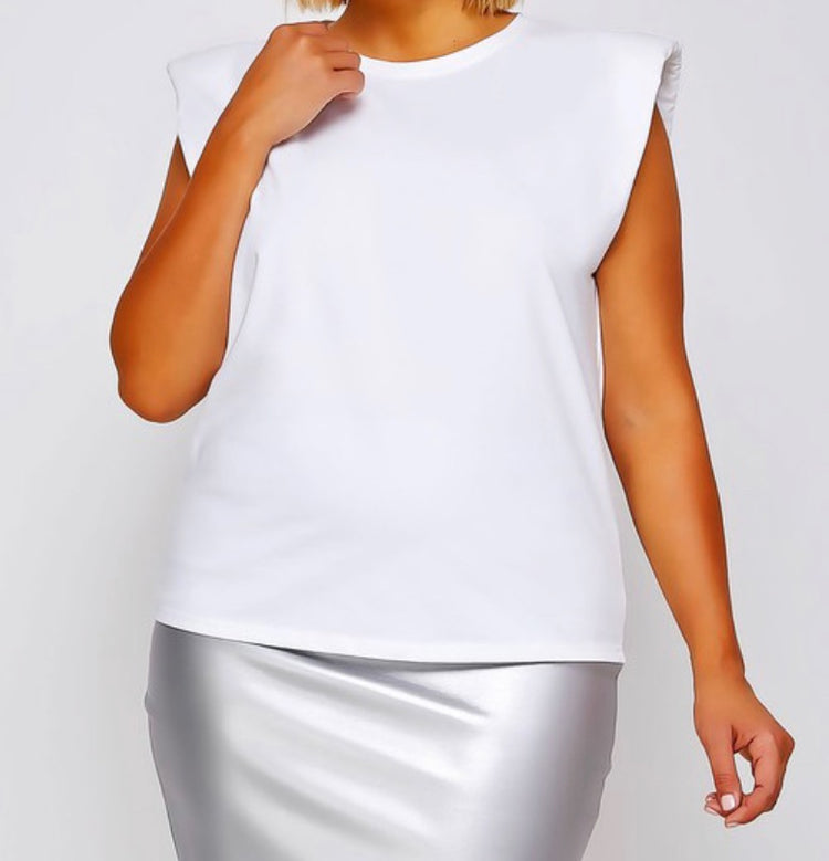 MUSCLE TEE - Black or White