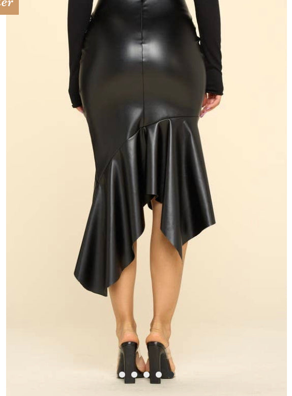 Mermaid Faux Leather Skirt