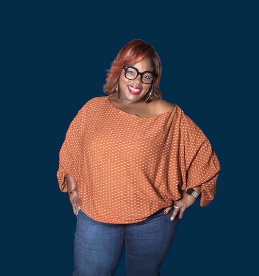 Rust Off The Shoulder Top