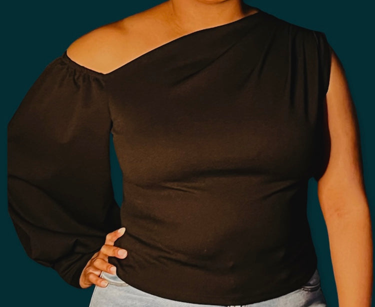 One Shoulder - Puff Sleeve