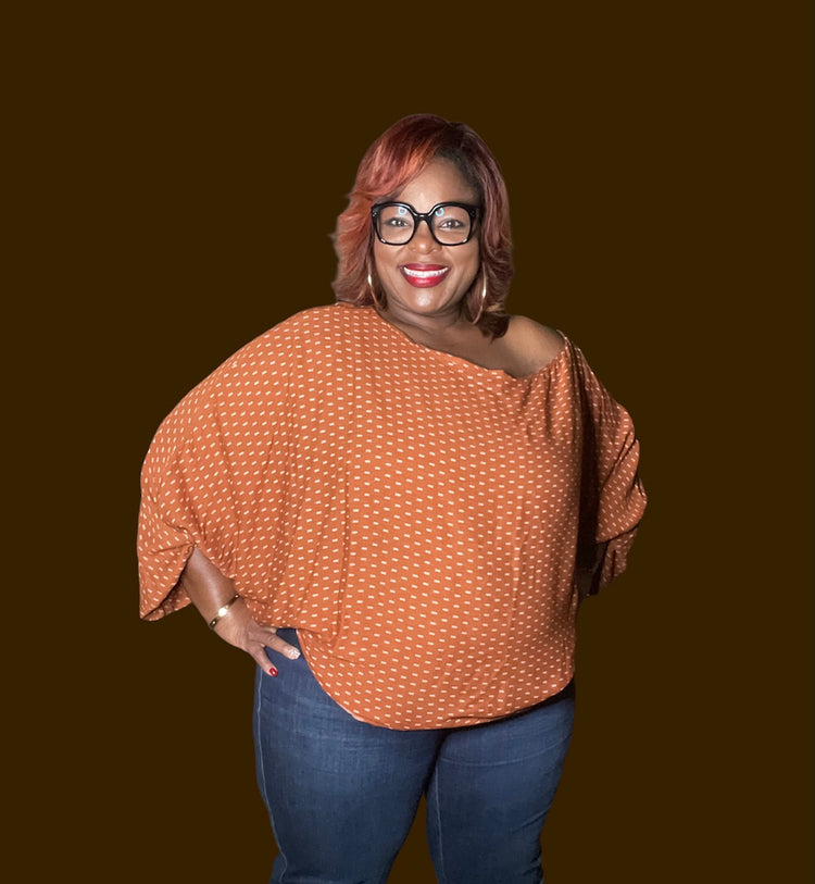 Rust Off The Shoulder Top