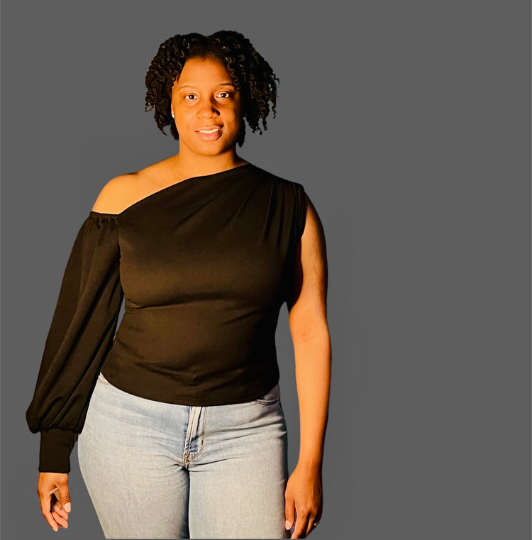 One Shoulder - Puff Sleeve