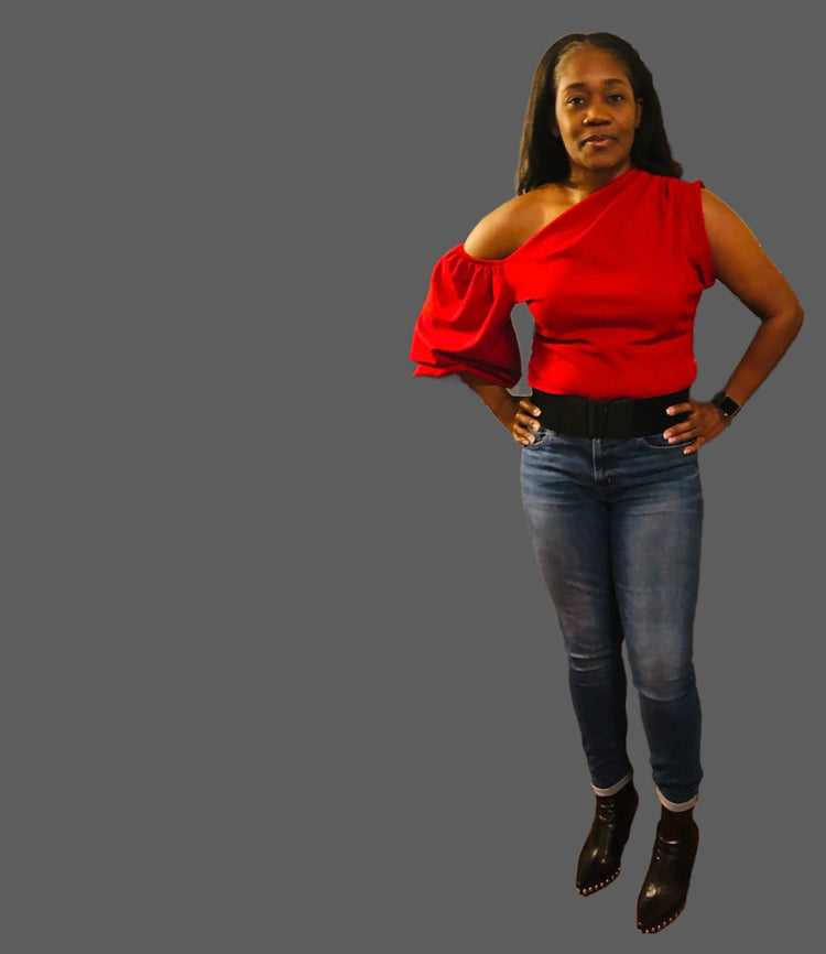 One Shoulder - Puff Sleeve