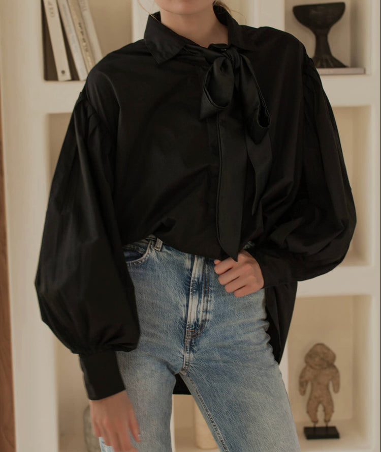 Balloon Sleeve Oversized Blouse